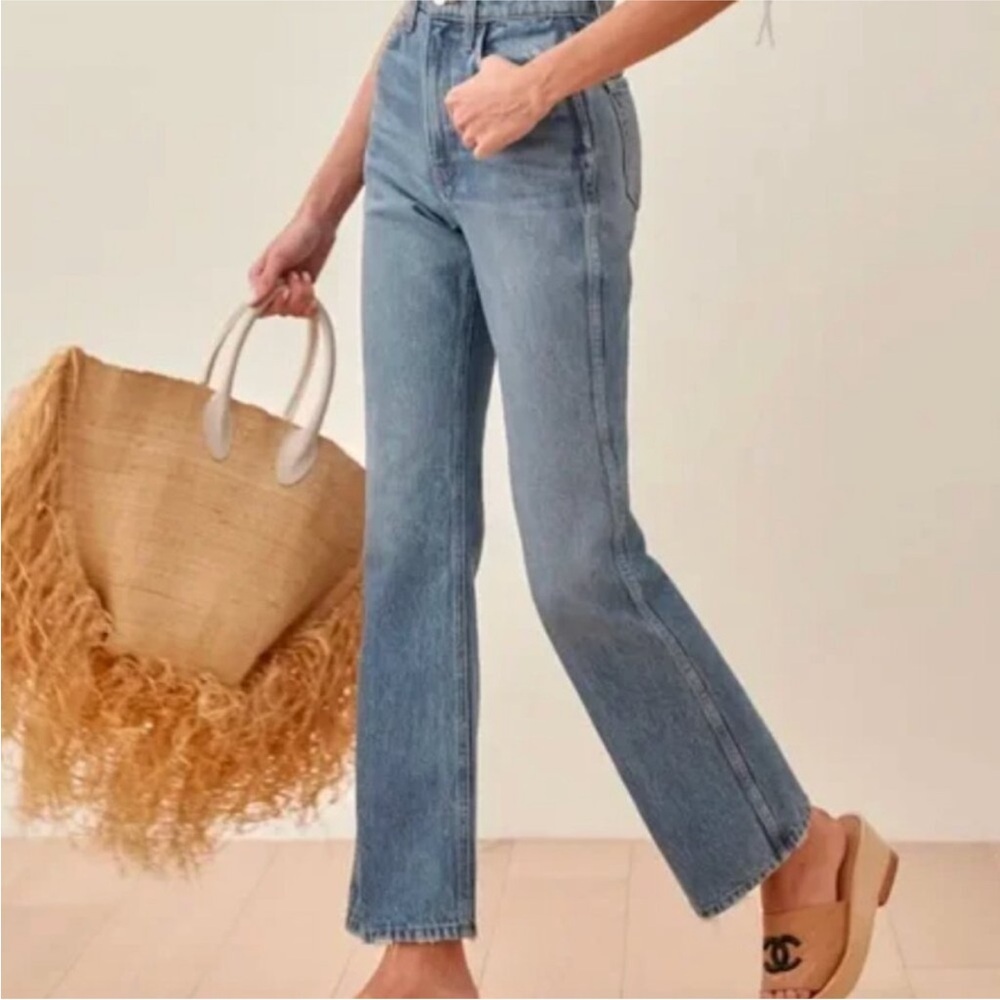 Reformation Georgia High Rise Flare Jeans Size 24 - Picture 2 of 10